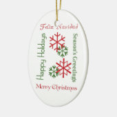 Kerstwoorden Keramisch Ornament (Links)