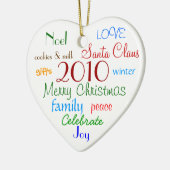 kerstwoorden keramisch ornament (Links)