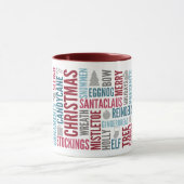 Kerstwoorden Mok feestdag koffie (Midden)