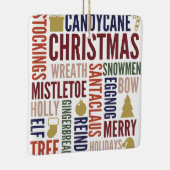 kerstwoorden Vakkeramisch Ornament (Rechts)