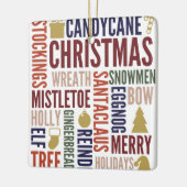 kerstwoorden Vakkeramisch Ornament (Links)