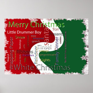 Kerstwoorden Verwante tekst Poster