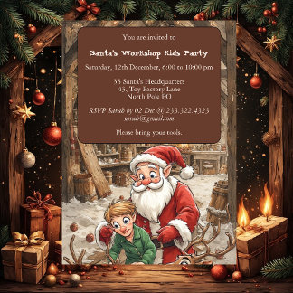 Kerstworkshop Kinderen Noordpool Kerstfeest  Kaart