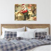 kerstworkshop voor kerstmis canvas afdruk (Insitu (Slaapkamer))