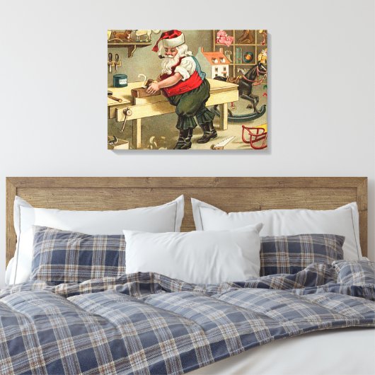  kerstworkshop voor kerstmis canvas afdruk (Insitu (Slaapkamer))