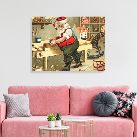 kerstworkshop voor kerstmis canvas afdruk (Insitu (Woonkamer))