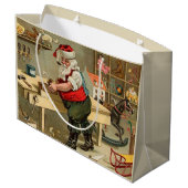  kerstworkshop voor kerstmis large cadeautasje (Achterkant Gekanteld)