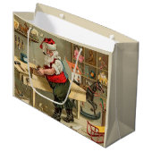  kerstworkshop voor kerstmis large cadeautasje (Voorkant Gekanteld)