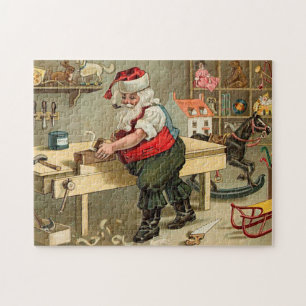 kerstworkshop voor kerstmis legpuzzel