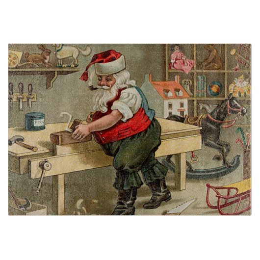 kerstworkshop voor kerstmis snijplank (Voorkant)