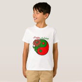 KerstYin Yang Poinsettia T-shirt (Voorkant volledig)