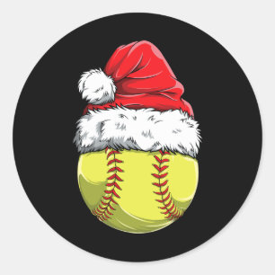Kerstzachte Ll Kerstman Hoed Xmas Meisjes Catcher Ronde Sticker
