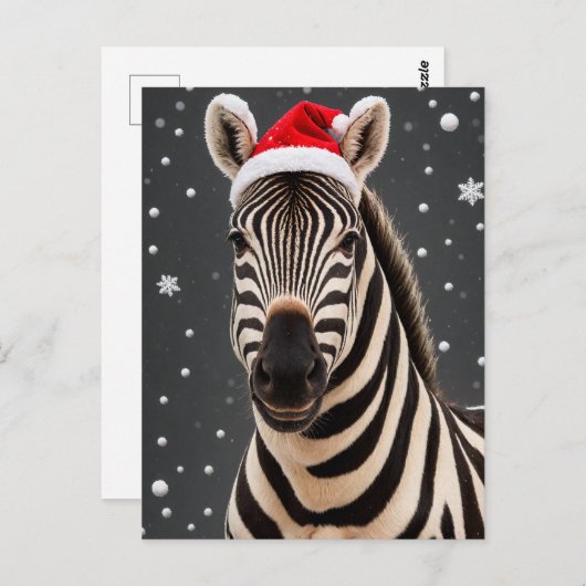 kerstZebra Briefkaart (Voorkant / Achterkant)