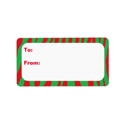 kerstZebra Etiket (Voorkant)