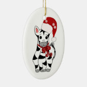kerstZebra Keramisch Ornament (Rechts)