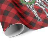 kerstZebras, xmas, rode vlecht Cadeaupapier (Rol Hoek)