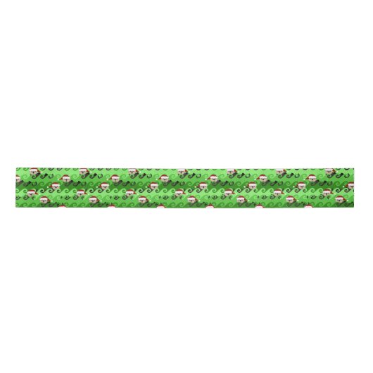 KerstZee Otters Green Waves Lint (Voorkant)