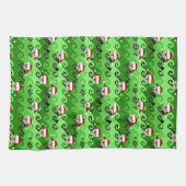 KerstZee Otters Green Waves Theedoek (Horizontaal)