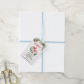 Kerstzeep Handgemaakt Cadeaulabel (Met Touw)