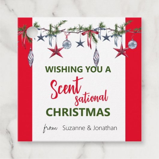 Kerstzeepkaars Scentsational Bedankjes Labels (Voorkant)