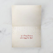 Kerstzeester met bericht op fles kaart (Binnen)