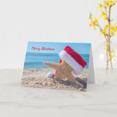 Kerstzeester met kersthoed kaart (Gele Bloem)