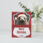 kerstzegel briefkaart (Staand voorkant)