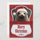 kerstzegel feestdagenkaart (Voorkant / Achterkant)