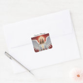 Kerstzegeningen Engel Vierkante Sticker (Envelop)