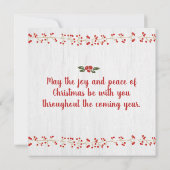 Kerstzegeningen Kaart met Holly Krans (Achterkant)