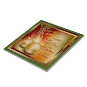 kerstzegeningen, liefdeshoop, vrede tegeltje (Zijkant)