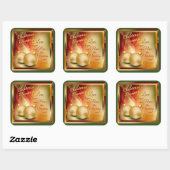 kerstzegeningen, liefdeshoop, vrede vierkante sticker (Vel)