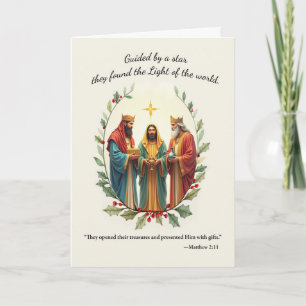 Kerstzegeningen met de Wijze Mannen Schrift Kaart