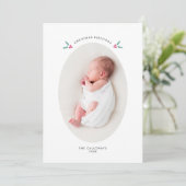 Kerstzegeningen Mistletoe Geboorteaankondiging Aankondiging (Staand voorkant)