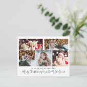 Kerstzegeningen | Multi Photo Grid Feestdagenkaart (Staand voorkant)