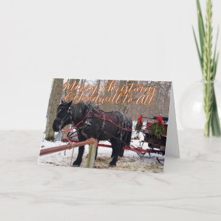 Kerstzegeningen van hoop, vreugde, vrede en liefde bedankkaart