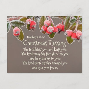 Kerstzeggende cijfers 6:24 De Heer zegde u Briefkaart