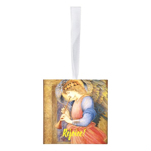 Kerstziekte Jezus en Mary en engelen Kubus Ornament (Rechts)