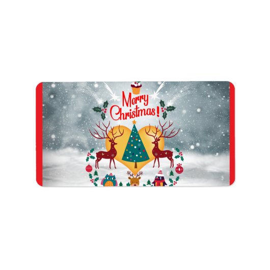 kerstziel etiket (Voorkant)