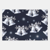 Kerstzilveren cellen inpakpapier vel (Voorkant 3)