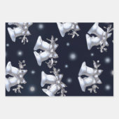 Kerstzilveren cellen inpakpapier vel (Voorkant)