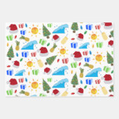 Kerstzomervakantie Inpakpapier Vel (Voorkant 3)