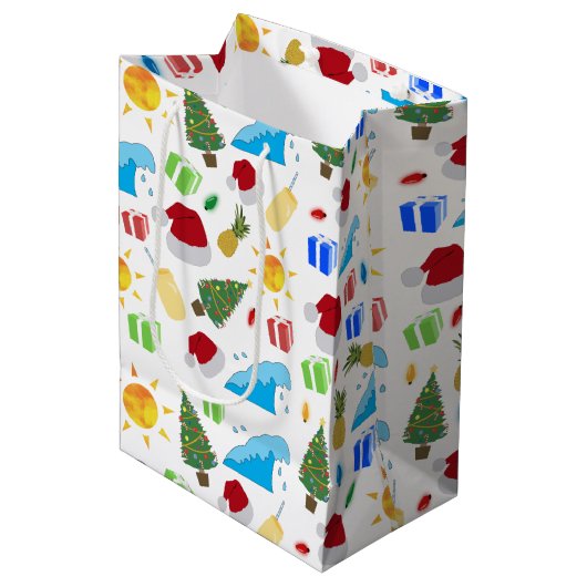 Kerstzomervakantie Medium Cadeauzakje (Voorkant Gekanteld)