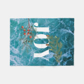 kerstzomervakantiestrand fleece deken (Voorkant (Horizontaal))