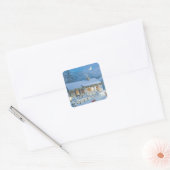 kerstzonde vierkante sticker (Envelop)
