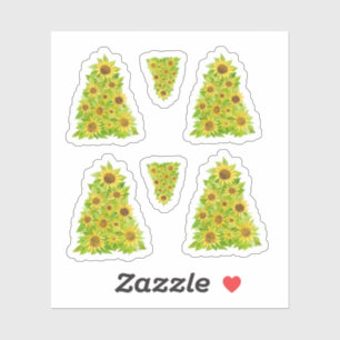 Kerstzonnebloem Sticker