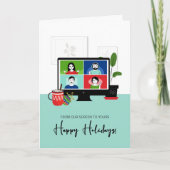 Kerstzoom vanaf ons scherm tot uw feestdag kaart (Voorkant)