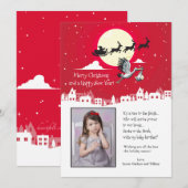 Kerstzwangerschap Foto Vakantie Kaart (Voorkant / Achterkant)