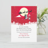 Kerstzwangerschaps-feestkaart Feestdagenkaart (Staand voorkant)