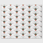 Kerstzwart en Tan Dachshund Cadeaupapier (Vlak)